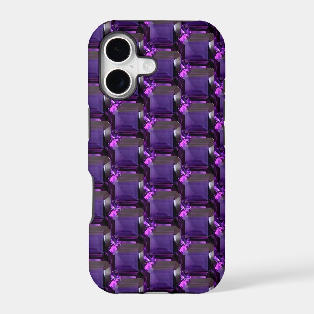 Amethyst Gemstone Purple Iphone Case (Back)