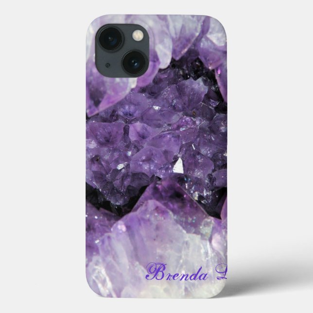 Amethyst Geode 3D iPad case Personalize* (Back)