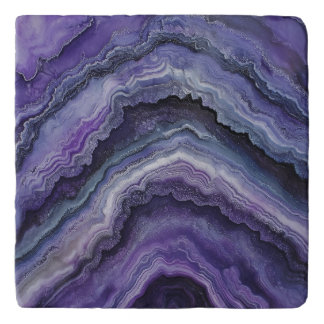 Amethyst Geode Fluid Pour Trivet