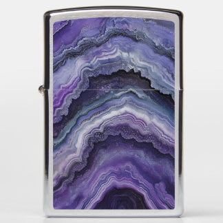 Amethyst Geode Fluid Pour Zippo Lighter