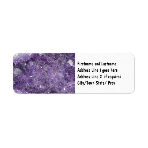 Amethyst Geode _ Violet Crystal Gemstone Label