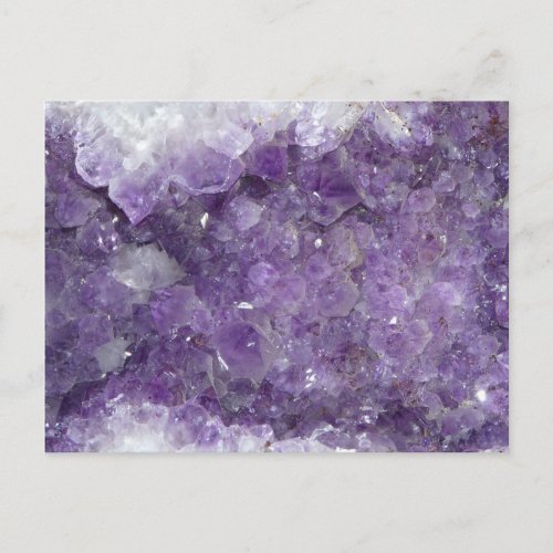 Amethyst Geode _ Violet Crystal Gemstone Postcard