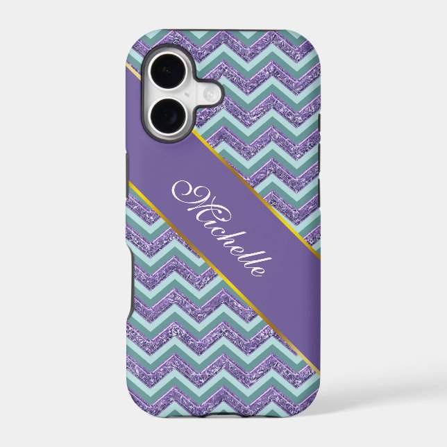 Amethyst Glass Zigzag Pattern Iphone Case (Back)