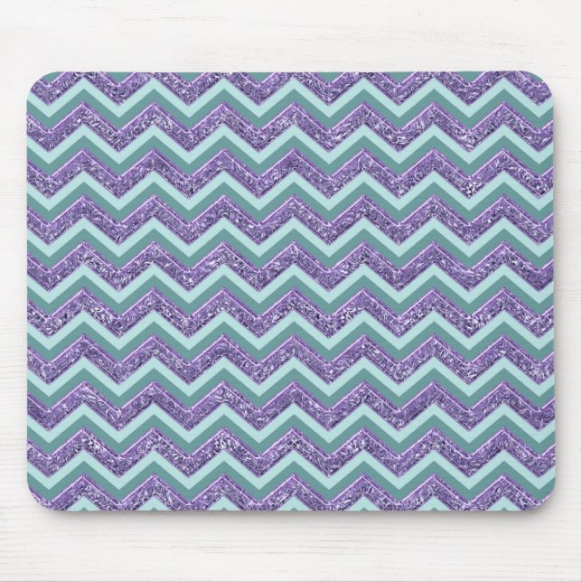 Amethyst Glass Zigzag Pattern Mouse Pad (Front)
