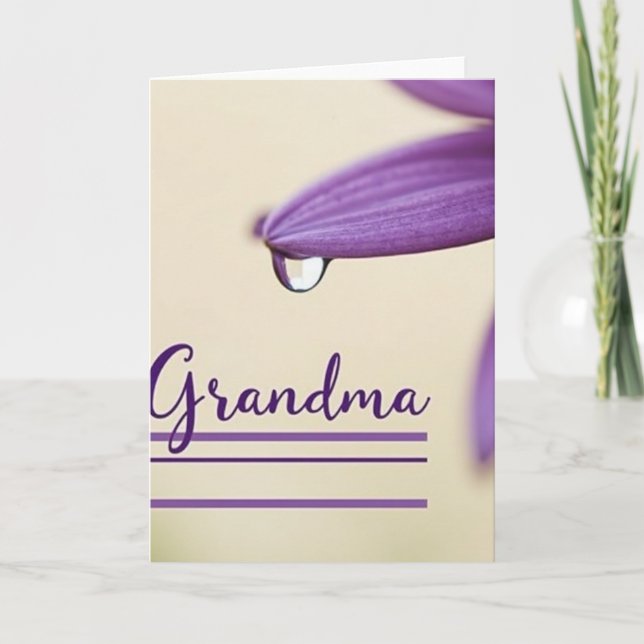Amethyst Grandmas Day Card (Front)