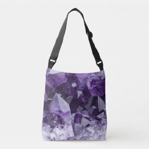 Amethyst Healing Crystal Cluster Crossbody Bag