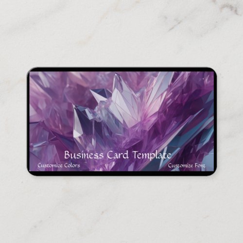 Amethyst Healing Crystals Business Card