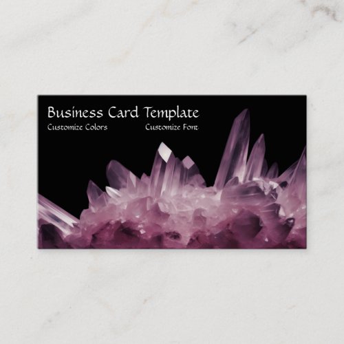 Amethyst Healing Crystals Business Card
