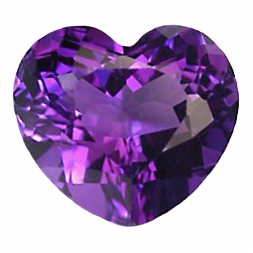 Amethyst Heart Keychain