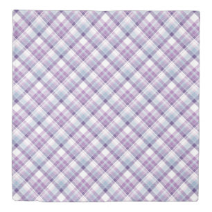 Amethyst Hues Plaid Duvet Cover