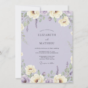 Amethyst Ivory Vine Wedding Invitation