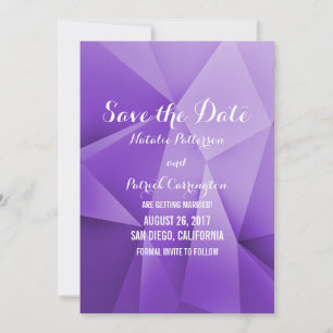 Amethyst Jewel Tones Save the Date Invite