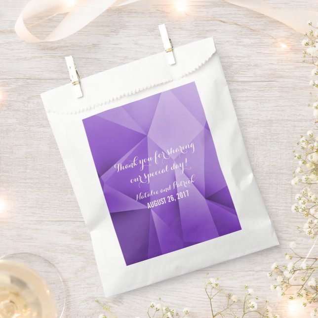 Amethyst Jewel Tones Wedding Favor Bags (Clipped)
