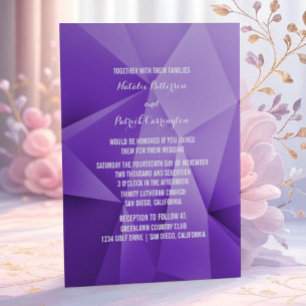 Amethyst Jewel Tones Wedding Invitation