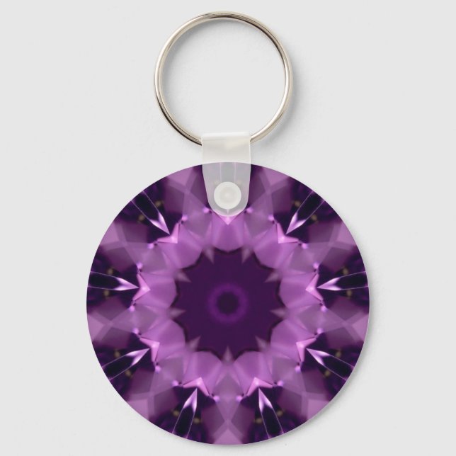 Amethyst Kaleidoscope Keychain (Front)