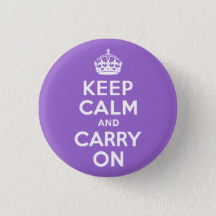 6 Ansteck Button für Fans Keep Calm & Carry On 