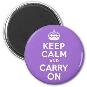 Amethyst Keep Calm And Carry On Magnet by purplestuff at Zazzle