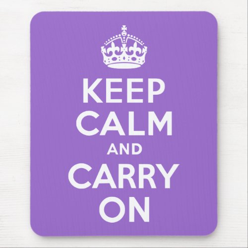 Amethyst Keep Calm and Carry On Mouse Pad