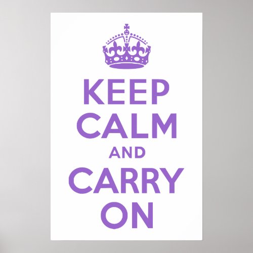 Amethyst Keep Calm and Carry On Poster