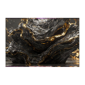 Amethyst & Liquid Gold Marble Acrylic Wall Art