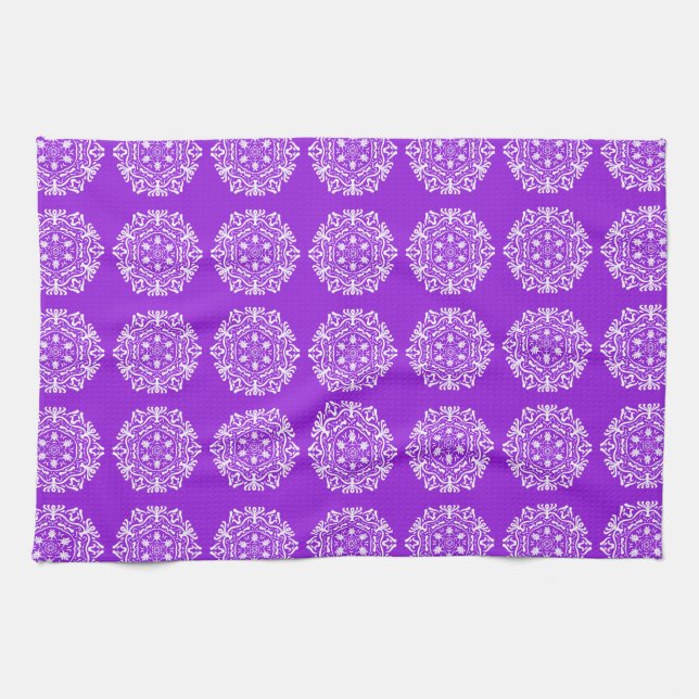 Amethyst Mandala Kitchen Towel (Horizontal)