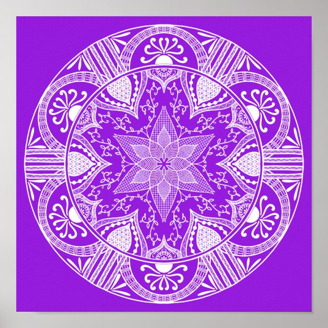 Amethyst Mandala Poster (Front)