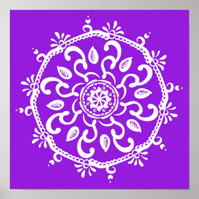 Amethyst Mandala Poster (Front)