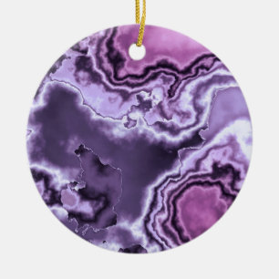 Amethyst Marble 2 Ceramic Ornament