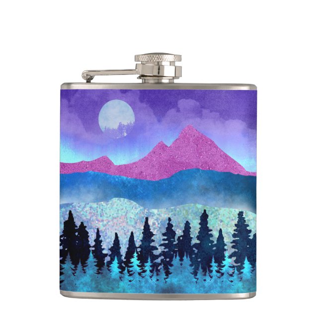 Amethyst Mist Mountains Flask (Front)