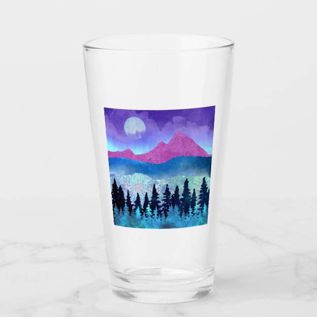 Amethyst Mist Mountains Glass (Front)
