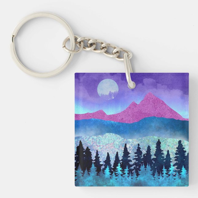Amethyst Mist Mountains Keychain (Front)