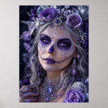 Amethyst Moon Calavera – Purple Day of the Dead