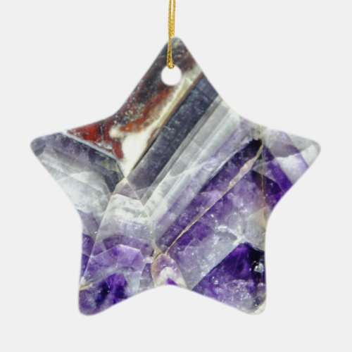 Amethyst Mountain Quartz Ceramic Ornament