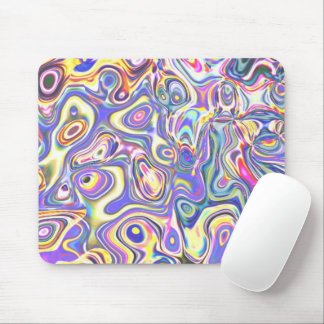 Amethyst Multicolor Abstract Amoeba Art Mouse Pad