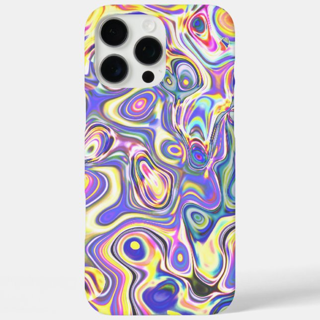 Amethyst Multicolor Amoeba Pattern Case-Mate iPhone Case (Back)