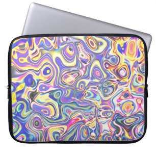Amethyst Multicolor Amoeba Pattern Laptop Sleeve