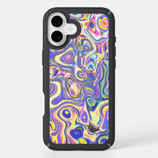 Amethyst Multicolor Amoeba Pattern iPhone 16 Plus Case