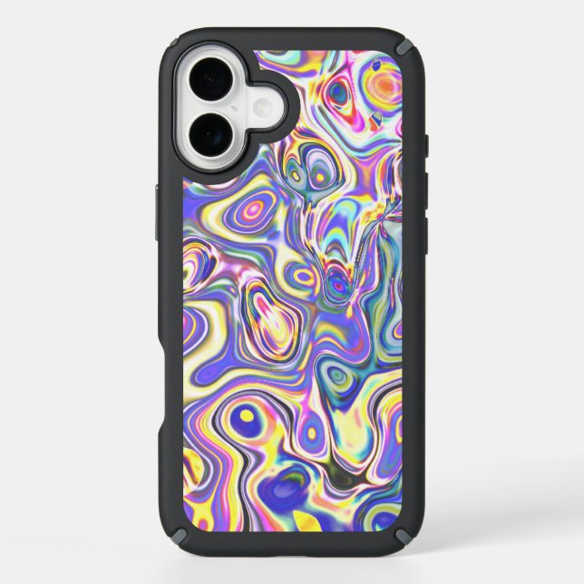 Amethyst Multicolor Amoeba Pattern Speck iPhone Case (Front)