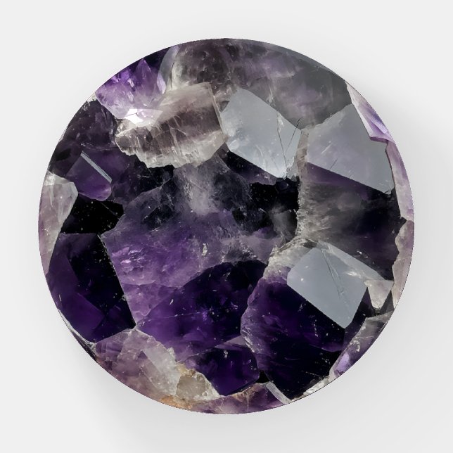 Amethyst Natural Gem Pattern Paperweight (Front)