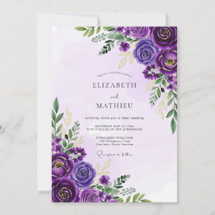 Amethyst Opulent Spring Wedding Invitation