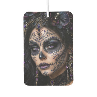 Amethyst Orchid Calavera – Gothic Sugar Skull Air Freshener