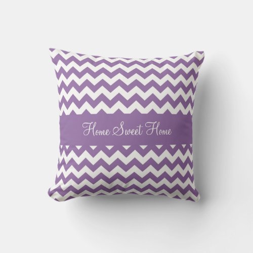 Amethyst Orchid Chevron Throw Pillow