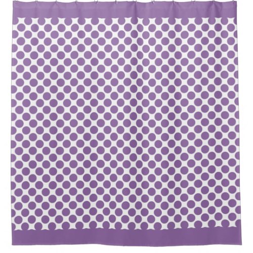 Amethyst Orchid Polka Dots Shower Curtain