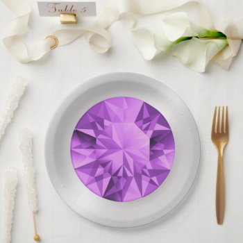 Amethyst Paper Plates by KRStuff at Zazzle