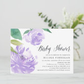 Amethyst Peony | Baby Shower Invitation (Standing Front)