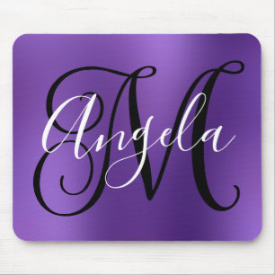 Amethyst Personalized Monogram Mouse Pad
