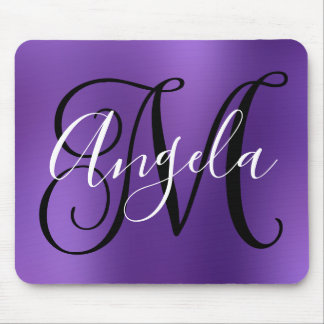 Amethyst Personalized Monogram Mouse Pad