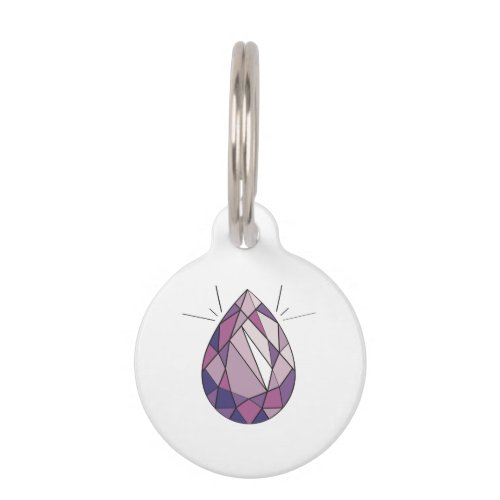 Amethyst Pet ID Tag