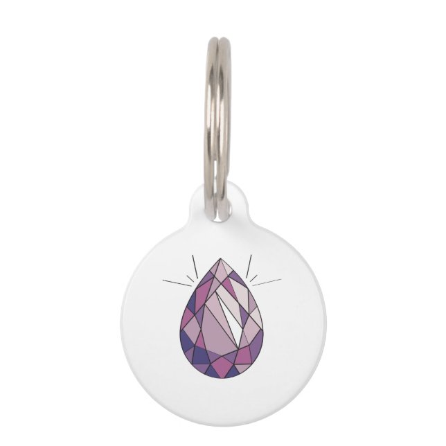 Amethyst Pet ID Tag (Front)