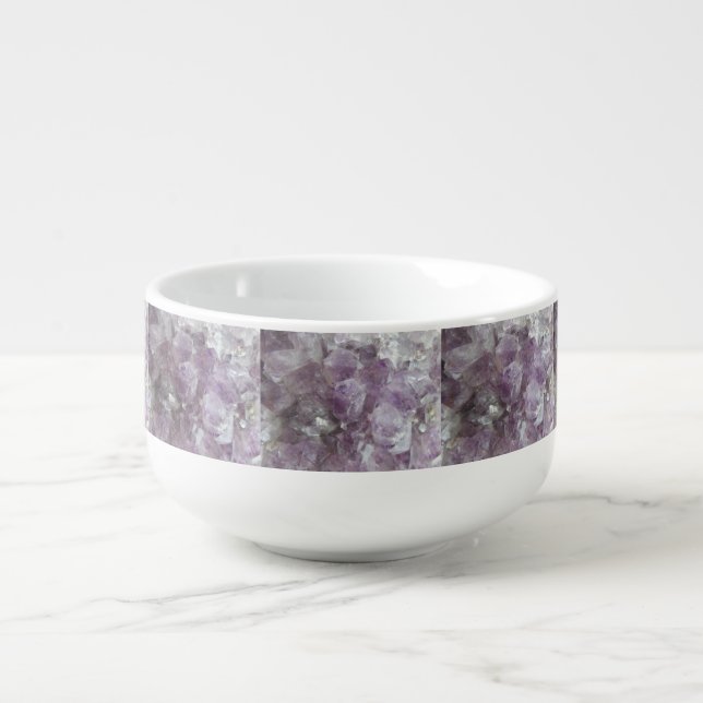 Amethyst Photo Border on Large Soup Bowl (Front)